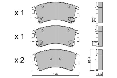 Колодки тормозные дисковые AISIN BPMZ1001