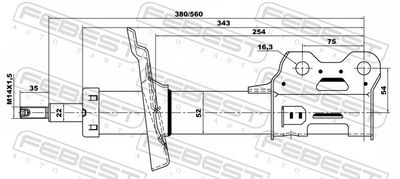 Амортизатор передний левый GENERAL MOTORS 95353836