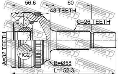 ШРУС наружный FEBEST 0110ZRE142A48