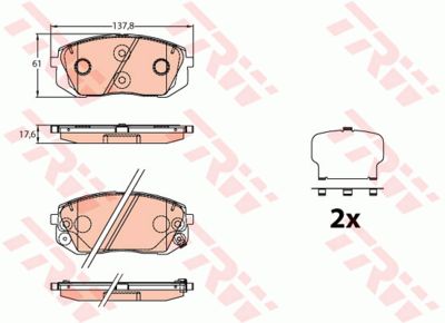 Колодки тормозные передние TRW GDB3640