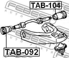 Сайлентблок рычага переднего верхний FEBEST TAB104