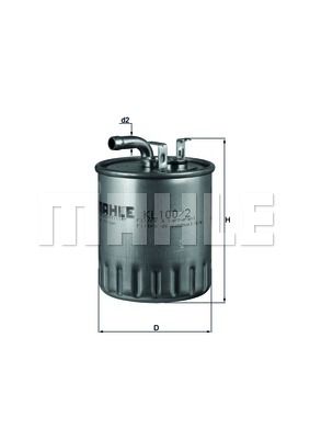 Фильтр топливный MAHLE KL1002