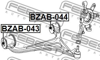 Сайлентблок нижнего переднего рычага FEBEST BZAB043