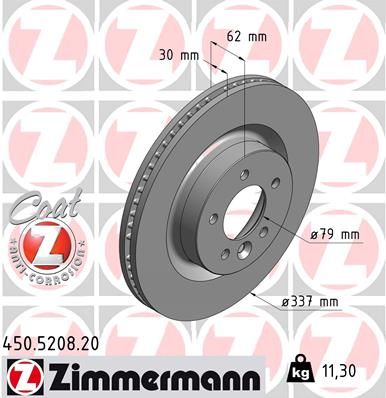 Диск тормозной ZIMMERMANN 450520820