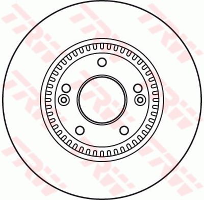 Диск тормозной передний TRW DF6108S