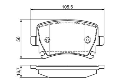 Колодки тормозные дисковые задние BOSCH 0986495453