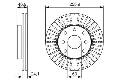 Диск тормозной передний BOSCH 0986479R70