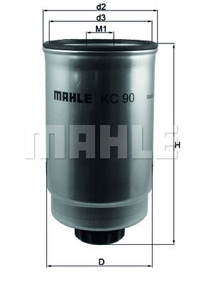 Фильтр топливный MAHLE KC90