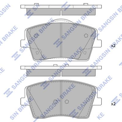 Колодки тормозные передние SANGSIN SP4357