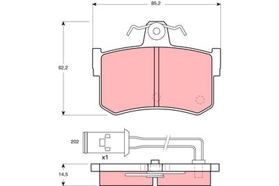 Колодки тормозные дисковые TRW GDB486