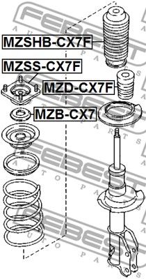 Отбойник амортизатора переднего FEBEST MZDCX7F