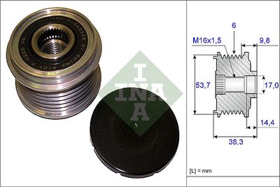 Шкив генератора INA 535020310