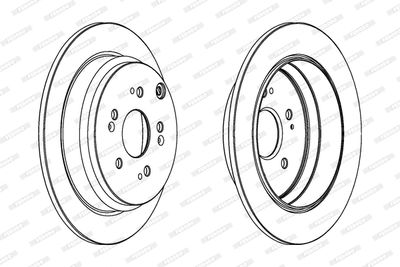 Диск тормозной задний FERODO DDF1608
