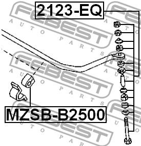Тяга стабилизатора FEBEST 2123EQ