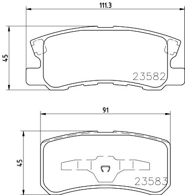Колодки тормозные дисковые задние Nisshinbo NP3004
