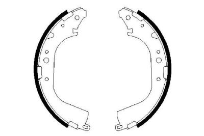 Колодки тормозные барабанные BOSCH 0986487354