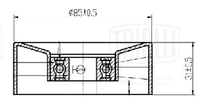 Ролик натяжной приводного ремня TRIALLI CM5631