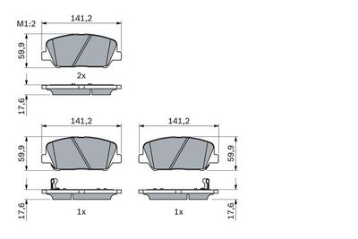 Колодки тормозные дисковые передние BOSCH 0986494979