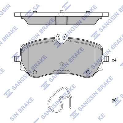 Колодки тормозные задние SANGSIN SP4402