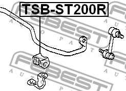 Втулка стабилизатора заднего FEBEST TSBST200R