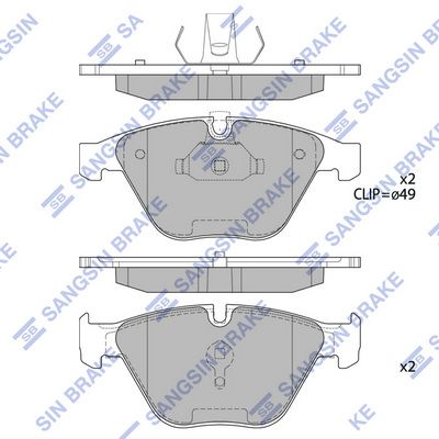 Колодки тормозные дисковые SANGSIN SP2210