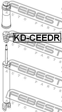 Отбойник амортизатора заднего FEBEST KDCEEDR