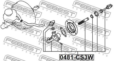 Цилиндр сцепления главный FEBEST 0481CS3W