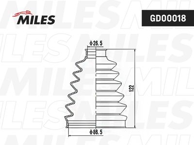 Пыльник ШРУС наружный Miles GD00018