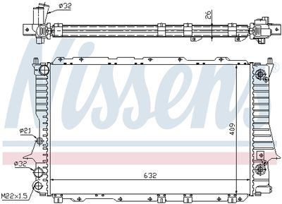 Радиатор системы охлаждения NISSENS 60477