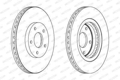 Диск тормозной FERODO DDF1589