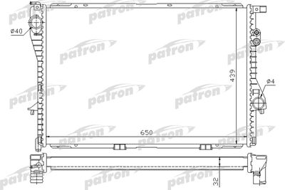 Радиатор системы охлаждения PATRON PRS3388