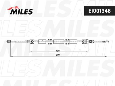 Трос стояночного тормоза Miles EI001346