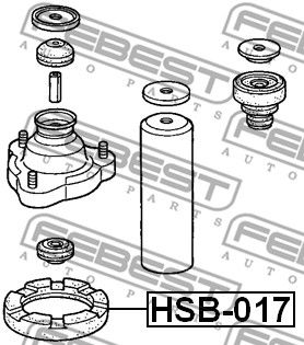 Проставка пружины верхняя FEBEST HSB017