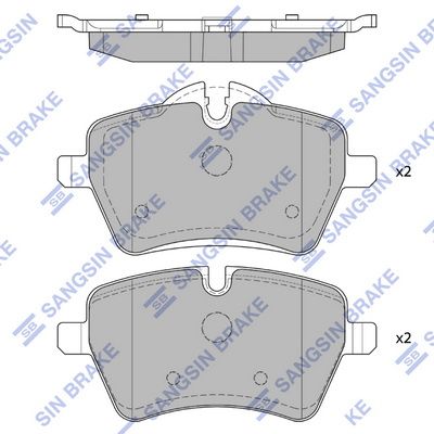 Колодки тормозные передние SANGSIN SP1799
