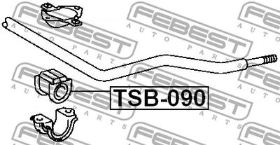 Втулка стабилизатора переднего FEBEST TSB090