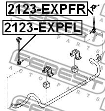 Тяга стабилизатора переднего левая FEBEST 2123EXPFL