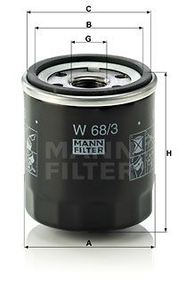 Фильтр масляный MANN-FILTER W683