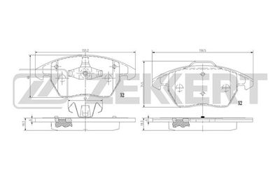 Колодки тормозные дисковые передние Zekkert BS1375