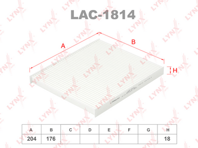 Фильтр салона LYNXauto LAC1814