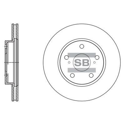 Диск тормозной передний SANGSIN SD4604