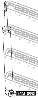 Сайлентблок амортизатора заднего FEBEST BMAB034