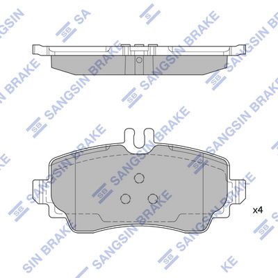 Колодки тормозные дисковые SANGSIN SP1744