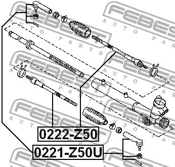 Наконечник рулевой FEBEST 0221Z50U