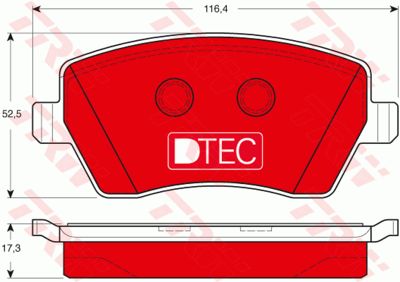 Колодки тормозные дисковые передние TRW GDB3332DTE