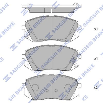 Колодки тормозные передние SANGSIN SP1682
