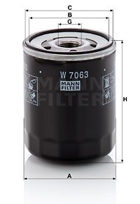 Фильтр масляный MANN-FILTER W7063