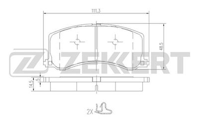 Колодки тормозные дисковые передние Zekkert BS2432