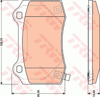 Колодки тормозные задние TRW GDB4171