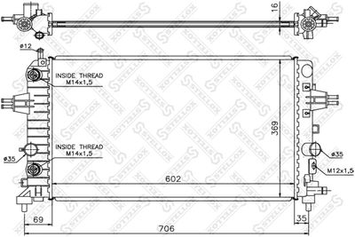 Радиатор системы охлаждения STELLOX 1025400SX