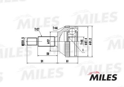 ШРУС наружный Miles GA20118